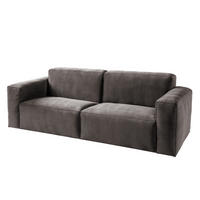3-SITZER SOFA - Braun/Grau, Textil (240/75/96cm) - home24