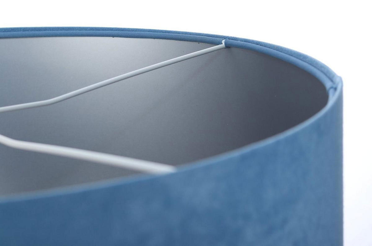 HÄNGELEUCHTE Blau 50/25 cm - Blau/Silberfarben, Kunststoff (50/0.8/25cm) - ONZENO