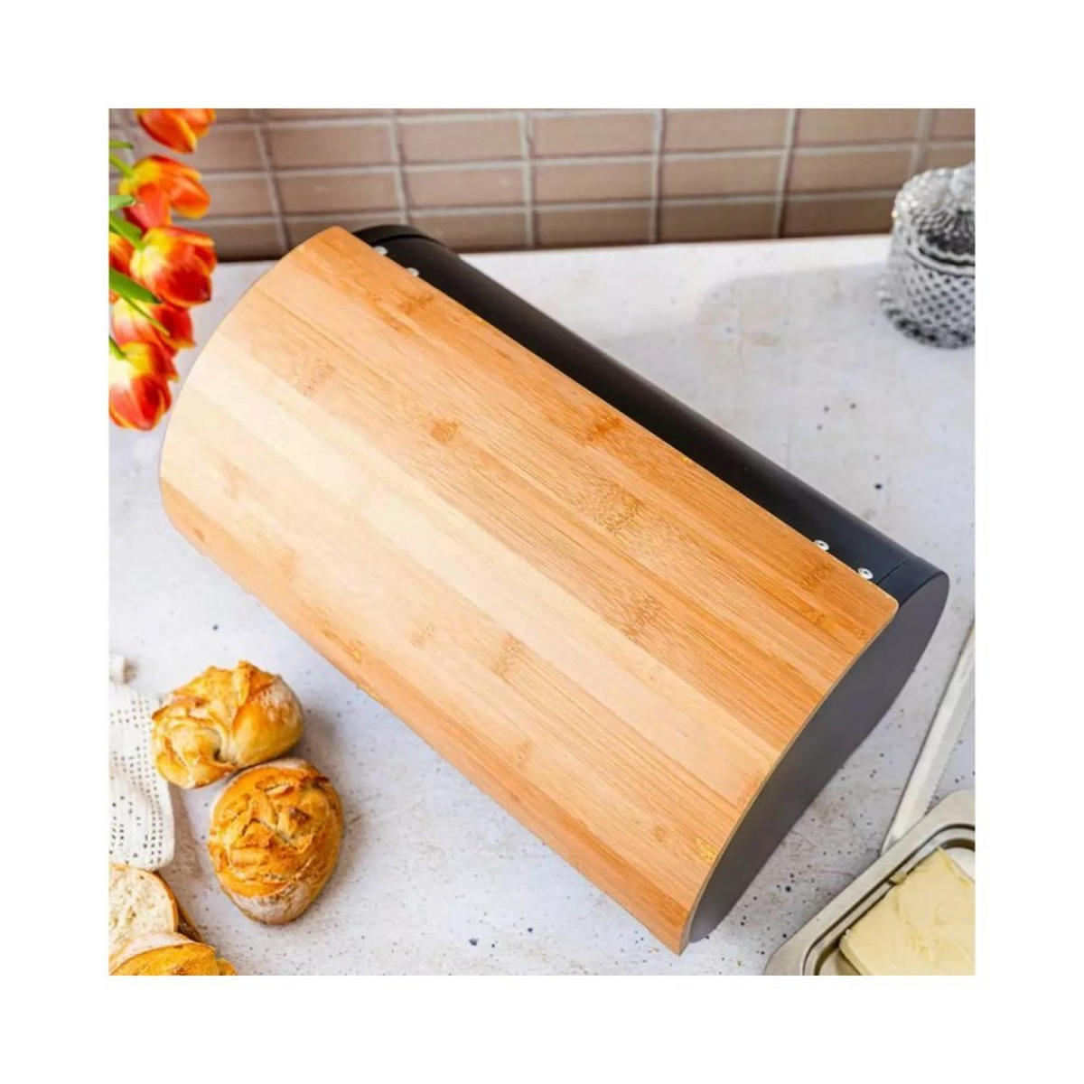 BROTKASTEN Beige 38/24/20.5 cm 52865 - Beige, Holz (24/20.5/38cm) - Klausberg 
