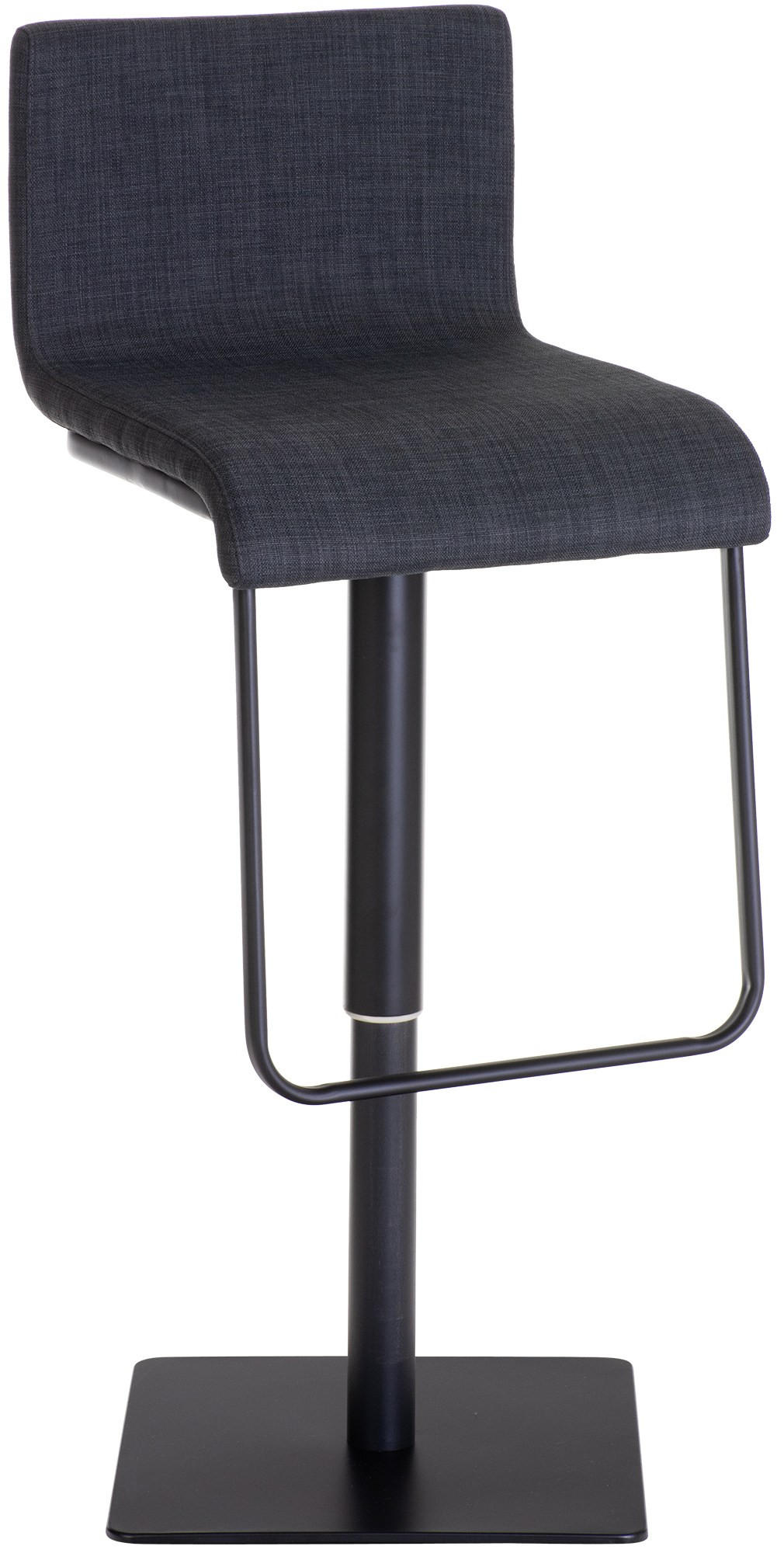 BARHOCKER Stoff Dunkelgrau - Dunkelgrau/Schwarz, Textil/Metall (41/80/46cm) - CLP