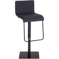 BARHOCKER Stoff Dunkelgrau - Dunkelgrau/Schwarz, Textil/Metall (41/80/46cm) - CLP