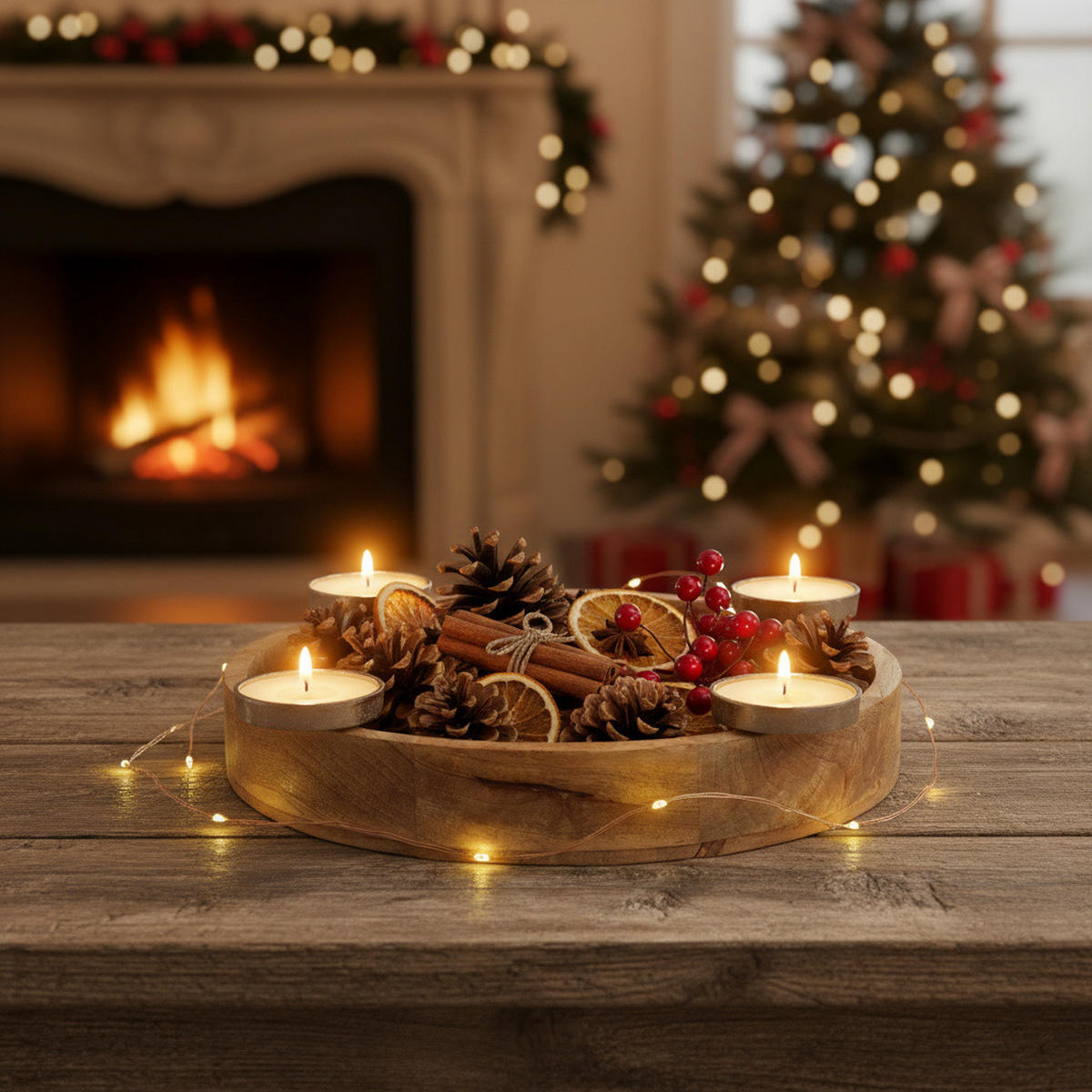 KERZENHALTER Mangoholz H. 40 cm - Braun, Holz (42.5/7.5/42.5cm) - Home Styling Collection