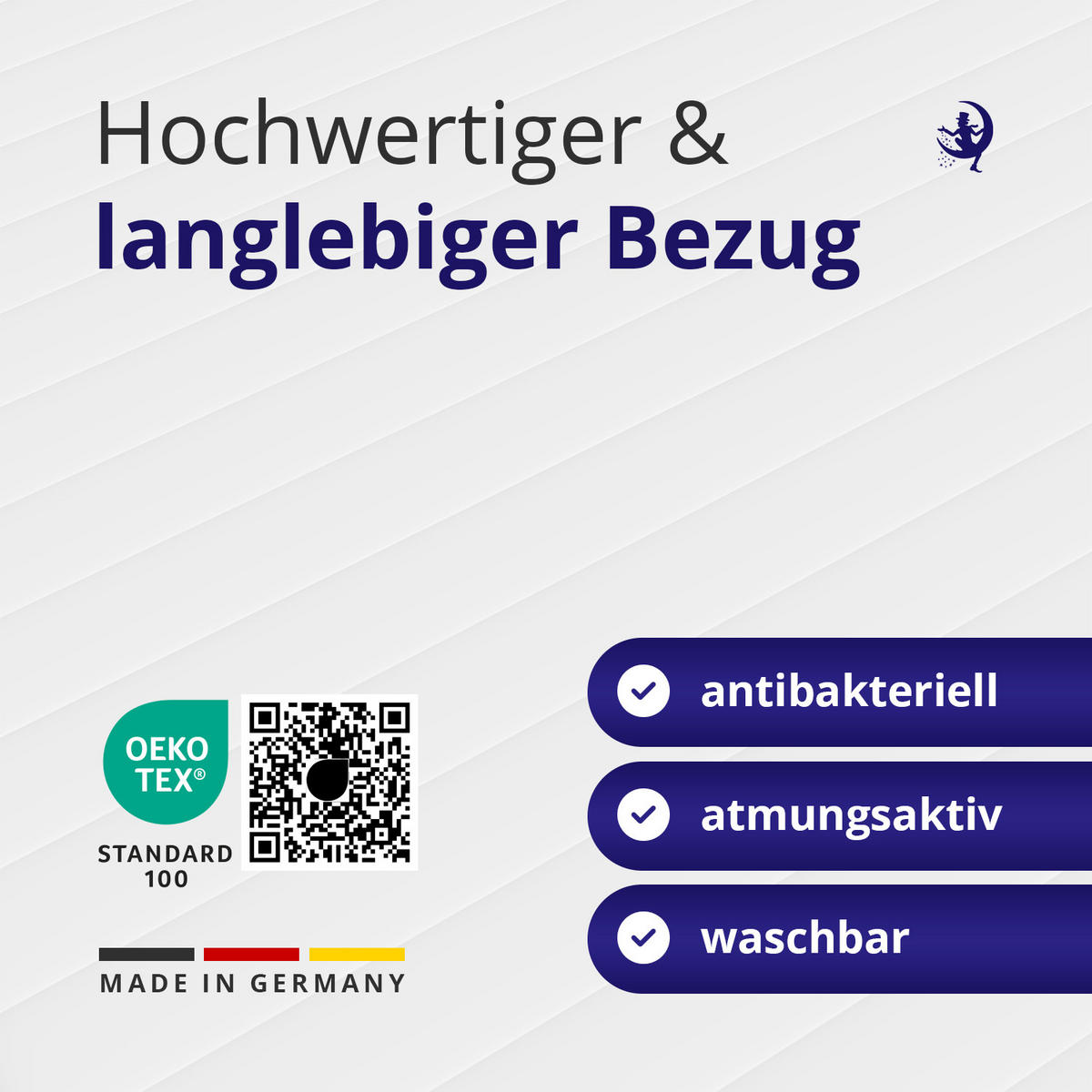 TOPPER 80x200 Kaltschaum – 5 cm Höhe - ergonomisch - Weiß, Textil (80/200cm) - Mister Sandman