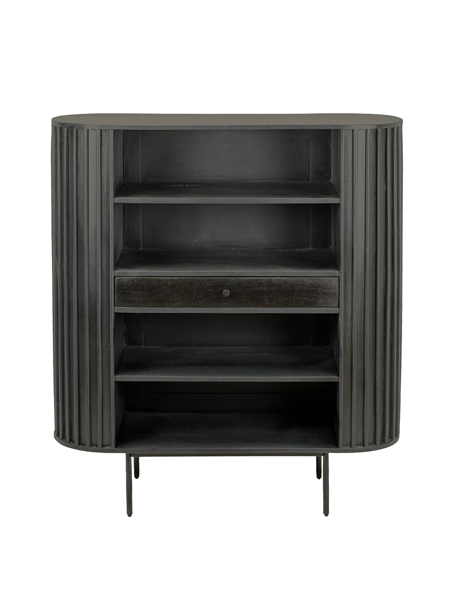 Kadima Design Bücherregal Schwarz 105x122x40 cm