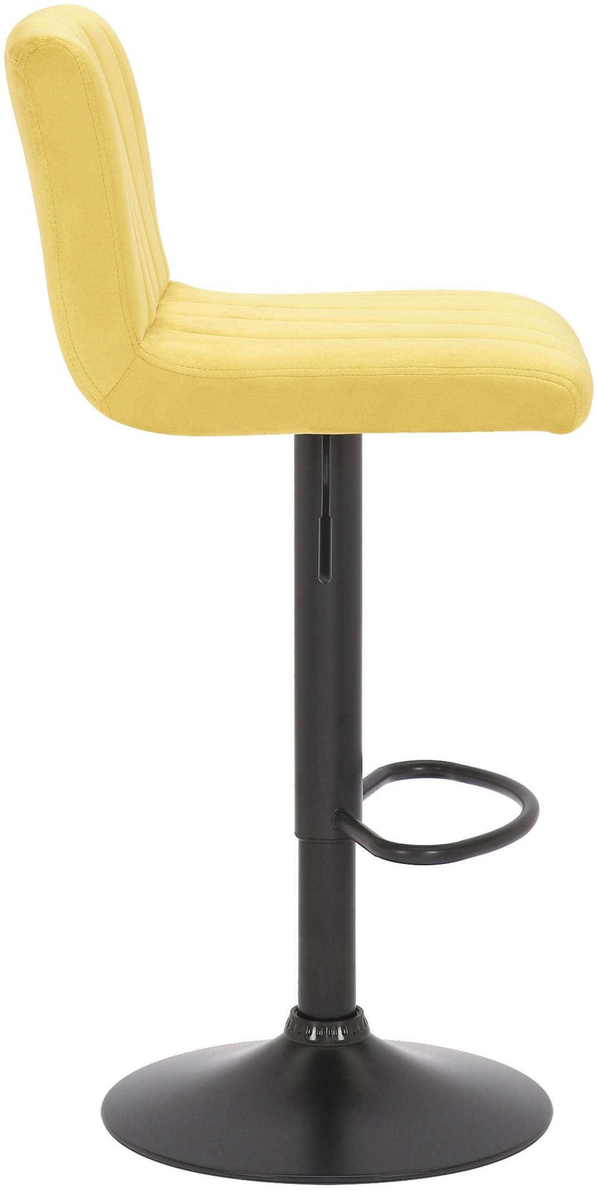 BARHOCKER Samt gelb - Gelb/Schwarz, Textil/Metall (41/87/49cm) - CLP