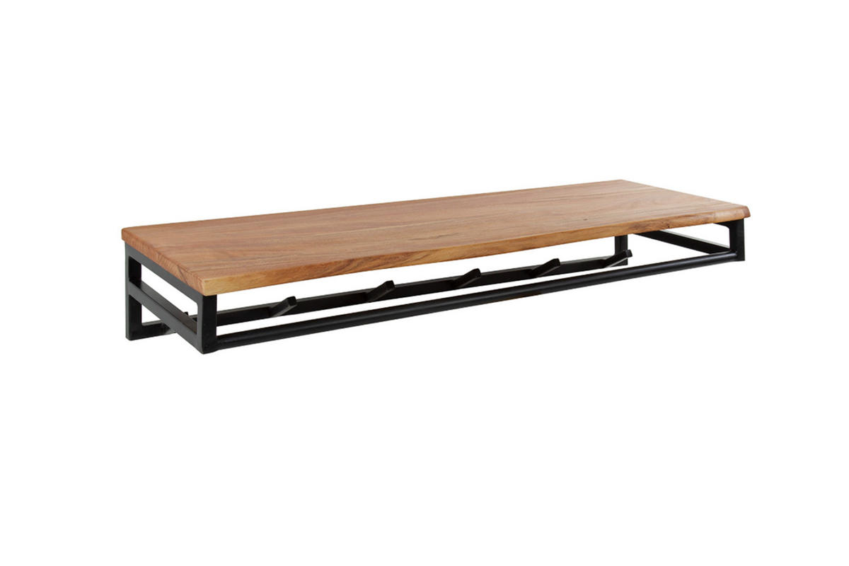 GARDEROBE ELIARA Schwarz Akazie - Schwarz, Metall (100/17/35cm) - KAWOLA