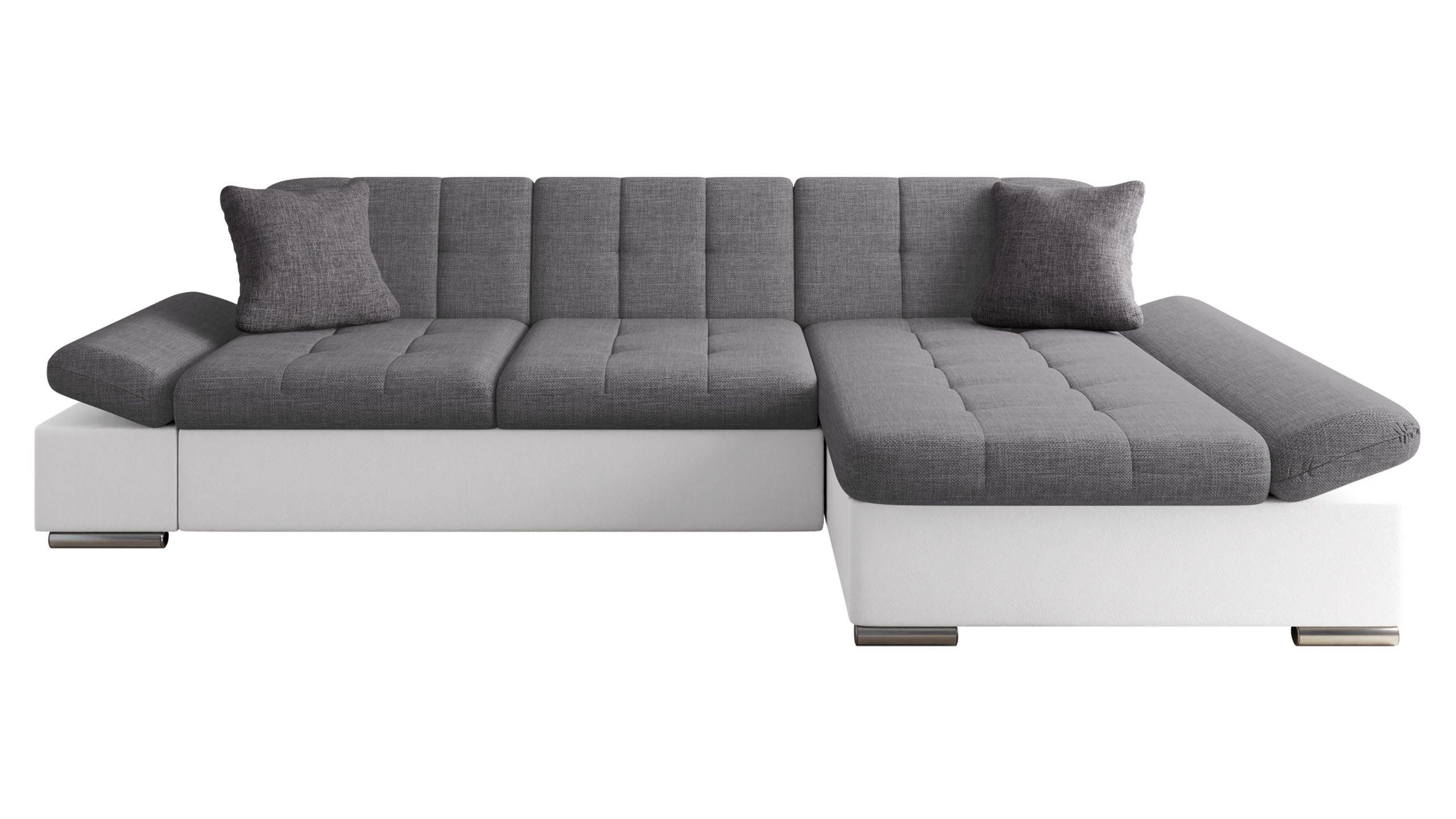 ECKSOFA Malwi, Seite: Rechts - Weiß, Holz/Textil (278/161cm) - MIRJAN24
