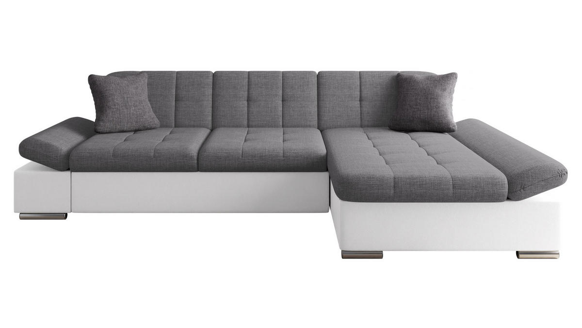 ECKSOFA Malwi, Seite: Rechts - Weiß, Holz/Textil (278/161cm) - MIRJAN24
