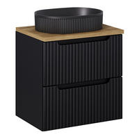 WASCHTISCH Newport-56 - Schwarz, Holzwerkstoff (60/71/40cm) - Lomado