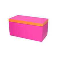 AUFBEWAHRUNGSBOX Neo M, MDF, Neon Pink / Neon Orange, 26 x 13 cm - Pink, Holzwerkstoff (14.5/26/14.5cm) - Gift Company