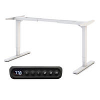 SCHREIBTISCHGESTELL Elektrisch höhenverstellbares Schreibtischgestell /62-127cm Signalweiß - Weiß, Metall (117/25/23cm) - ASSMANN