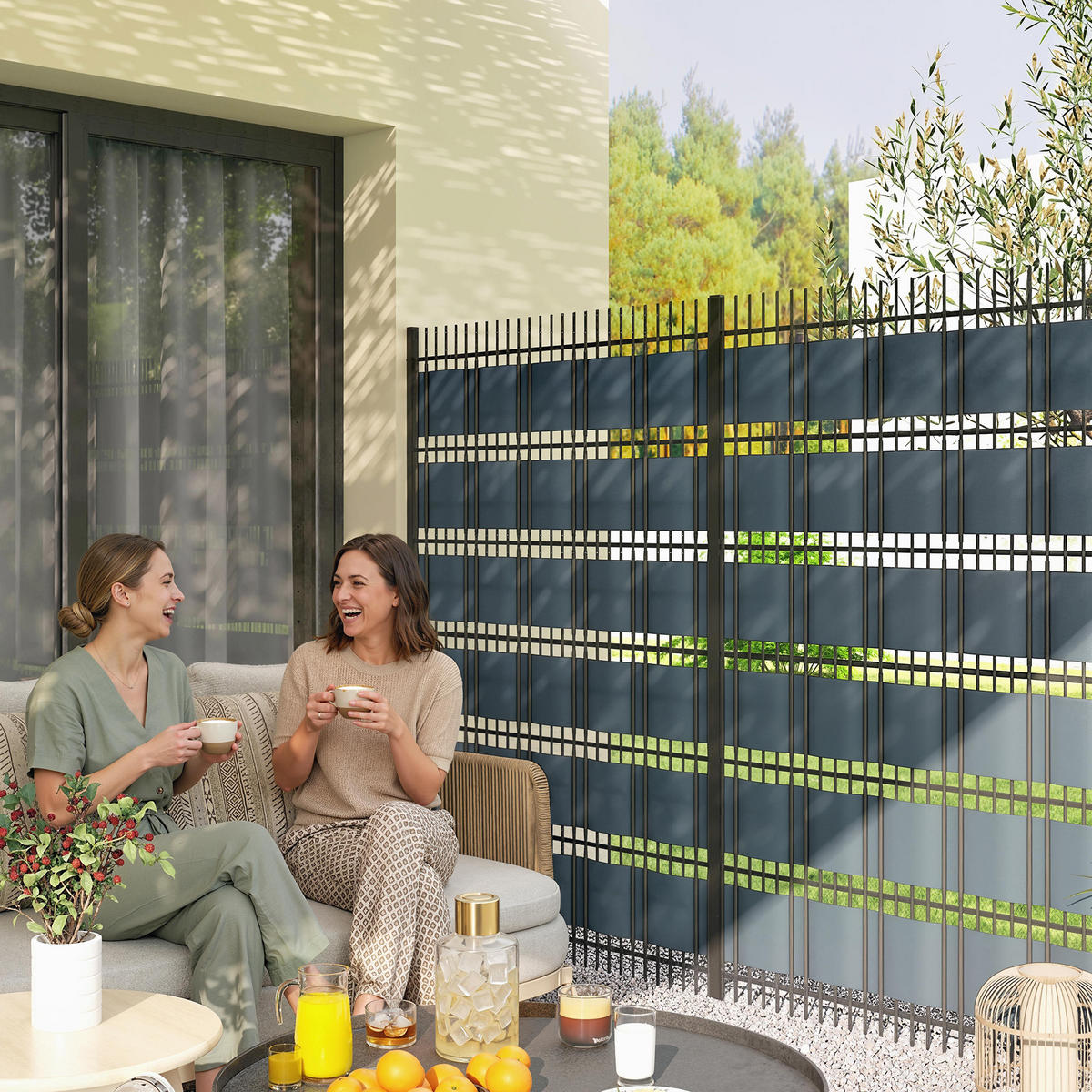 SICHTSCHUTZSTREIFEN Kunststoff Grau - Grau, Kunststoff (1/19cm) - Outsunny