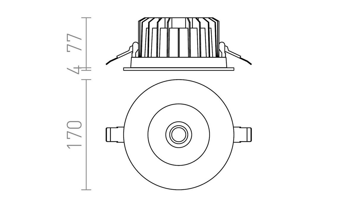 EINBAULEUCHTE LOOKER 17 Weiß 30 W - Weiß, Metall (17/17/17cm) - Rendl