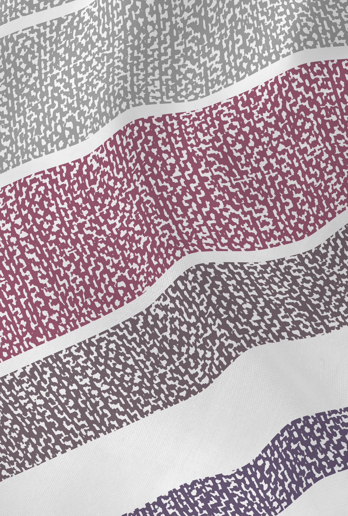 BETTWÄSCHE-GARNITUR Premium Satin Querstreifen beere, 155x220 cm + 80x80 cm - Beere, Textil (155/220cm) - biberna