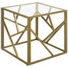 BEISTELLTISCH Glas gold quadratisch 50/50 cm Orland - Goldfarben, Glas (50/50/50cm) - Beliani