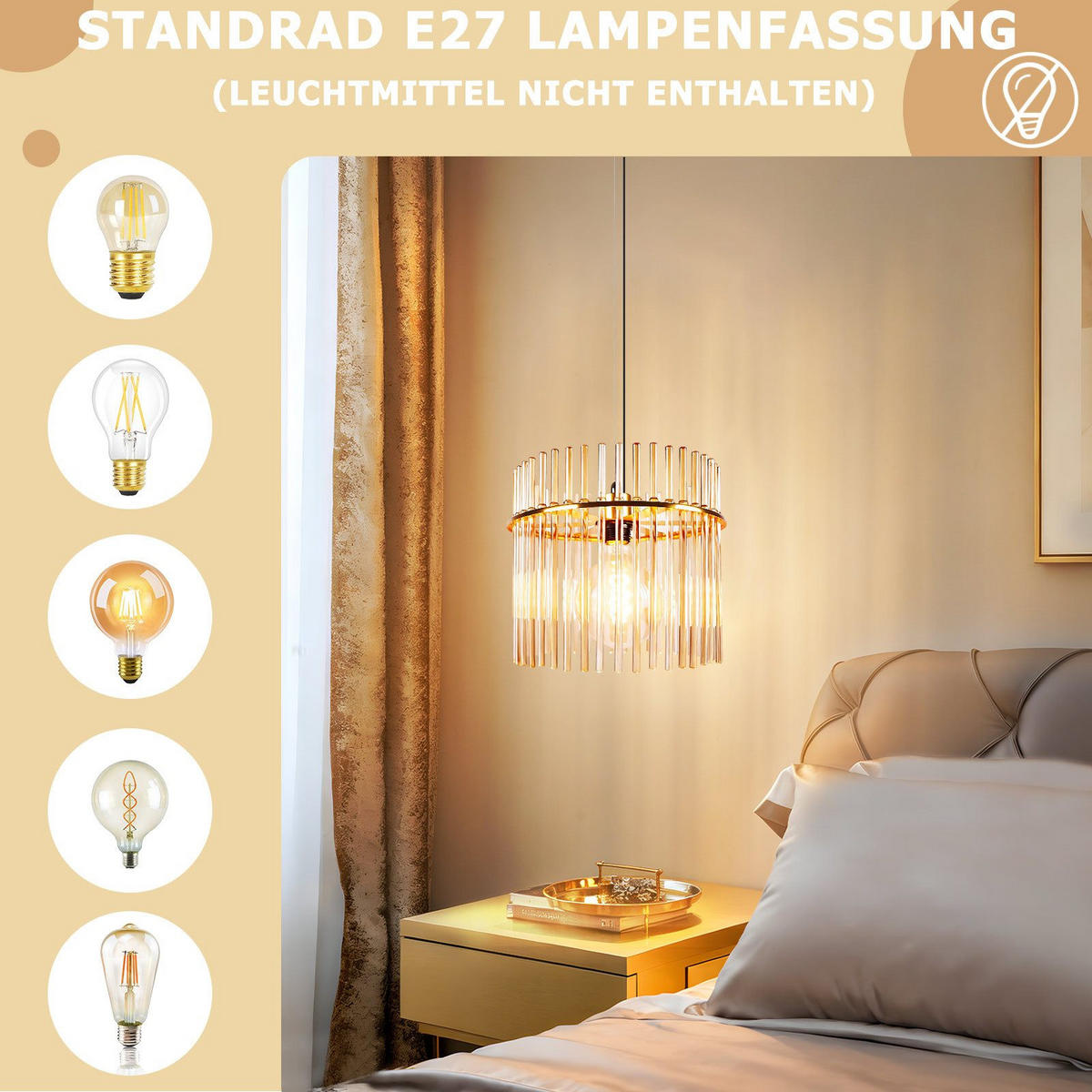 PENDELLEUCHTE AURA Ⅲ 30/10/150 cm - Goldfarben, Metall (30/10/150cm) - Nettlife