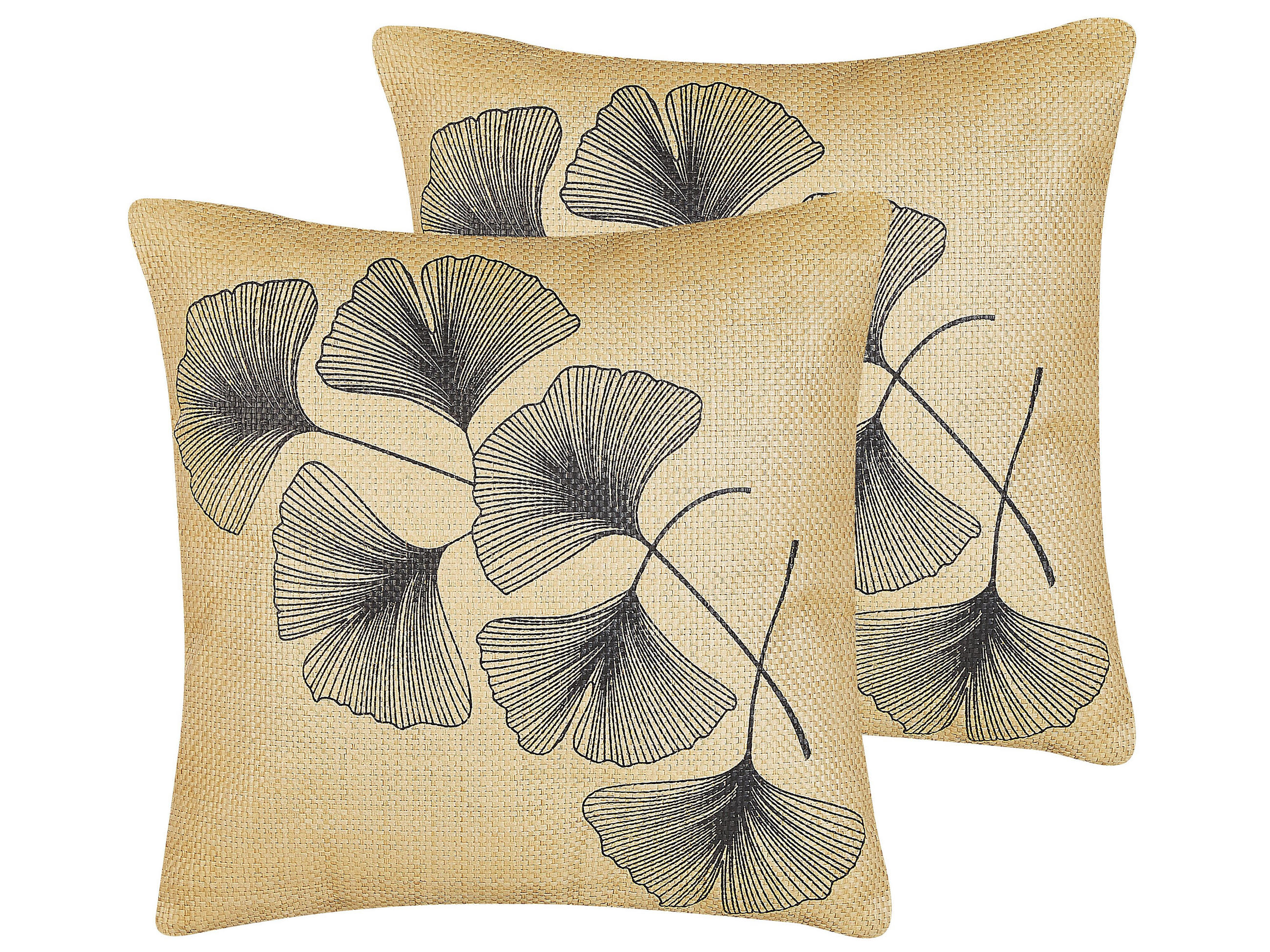 DEKOKISSEN 2er-Set Beige 45/45 cm Wakad - Beige, Textil (45/45cm) - Beliani