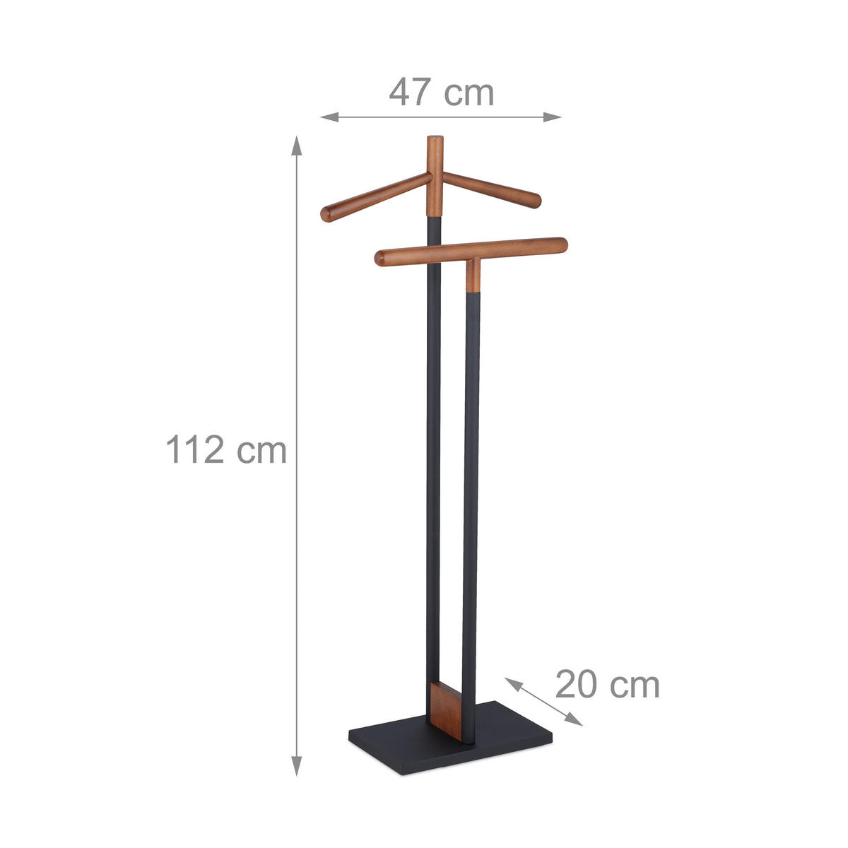 HERRENDIENER - Multicolor, Holz/Metall (47/112/20cm) - Relaxdays