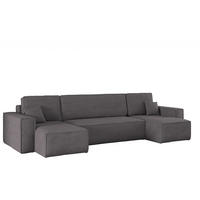 ECKSOFA Mit Schlaffunktion Und Bettkasten BEST Dicker Cord Poso Dunkelgrau - Dunkelgrau, Holz/Textil (312/142cm) - Kaiser Möbel