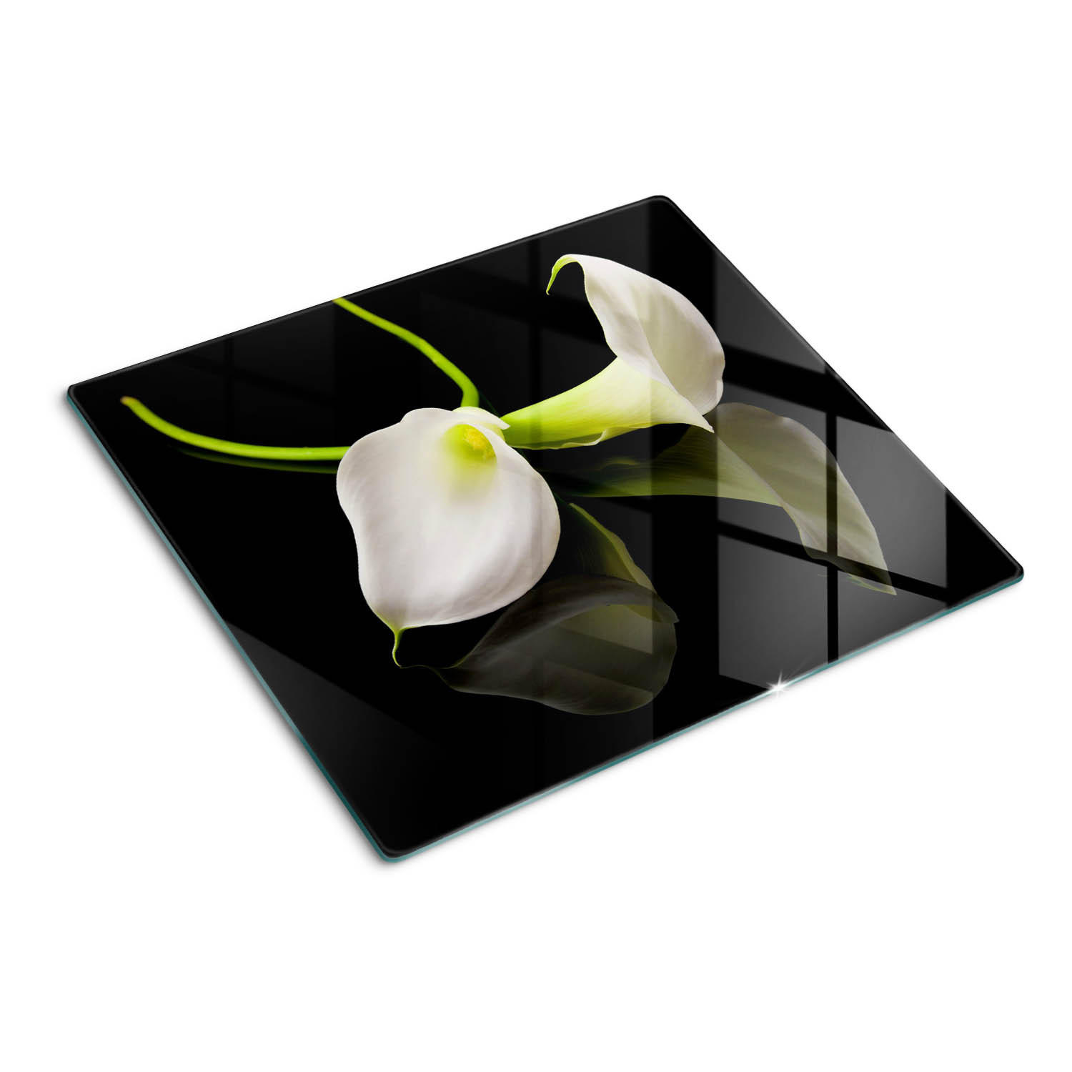 GLASPLATTE 60x52 cm Calla - Weiß, Glas (60/0.4/52cm) - TULUP