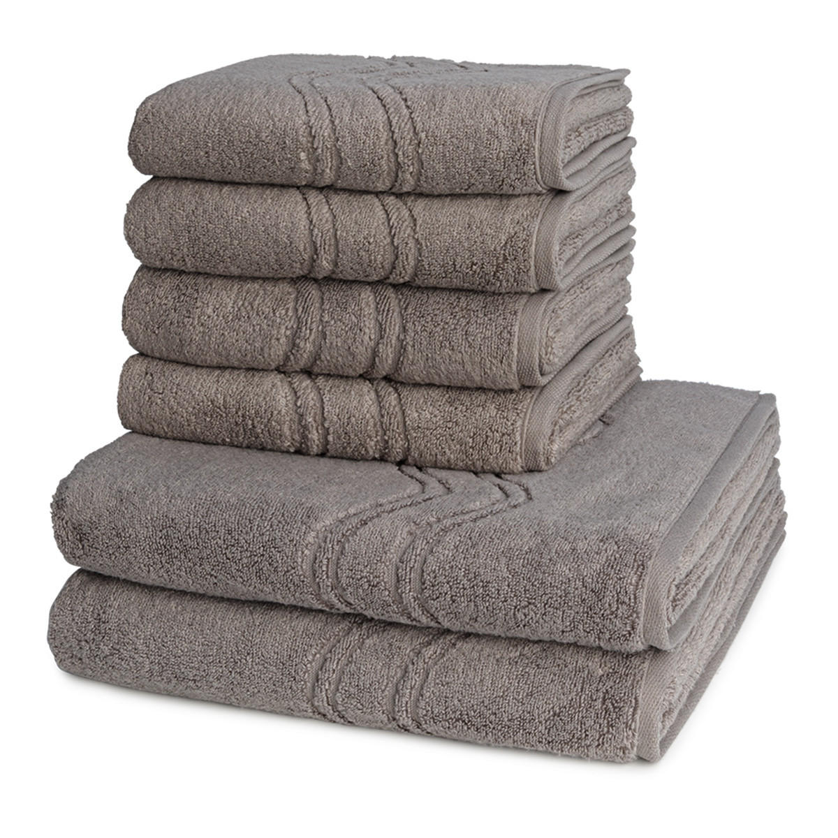 FROTTIERSET Cashmere feeling 6-teilig - Braun, Textil (50/100cm) - Ross