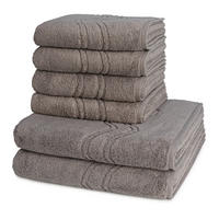 FROTTIERSET Cashmere feeling 6-teilig - Braun, Textil (50/100cm) - Ross