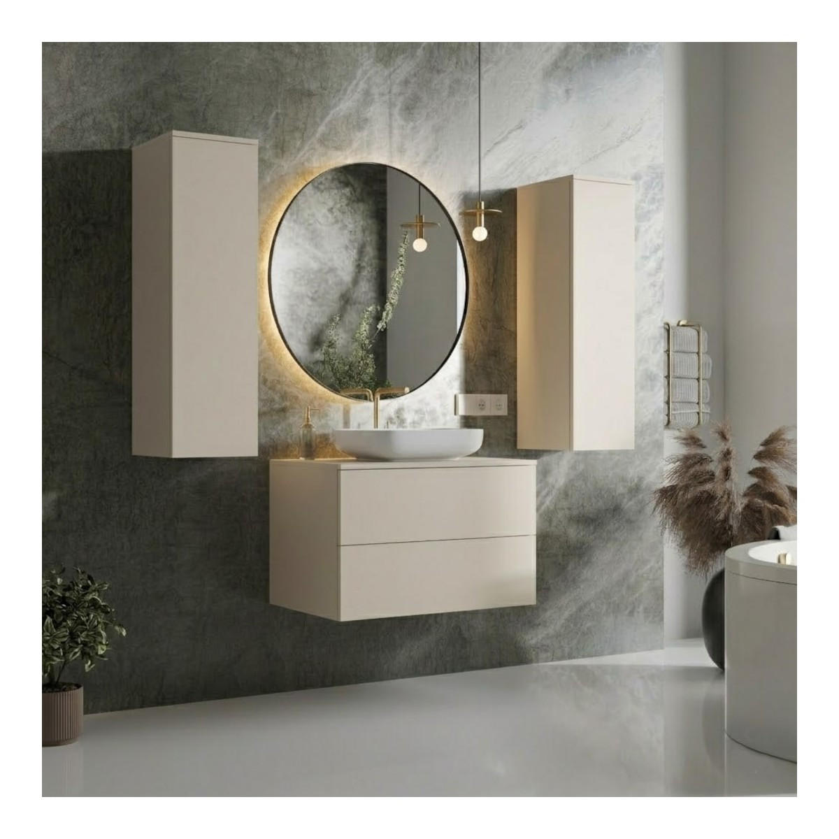 HOCHCHRANK Color 1D 100 Macadamia - Beige, Holzwerkstoff (30/100/30cm) - mzm24