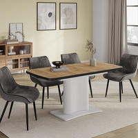 JÍDELNÍ STŮL Fenaro Černá/bílá - bílá/medově dubová, kompozitní dřevo (80/120/77.4cm) - Vicco