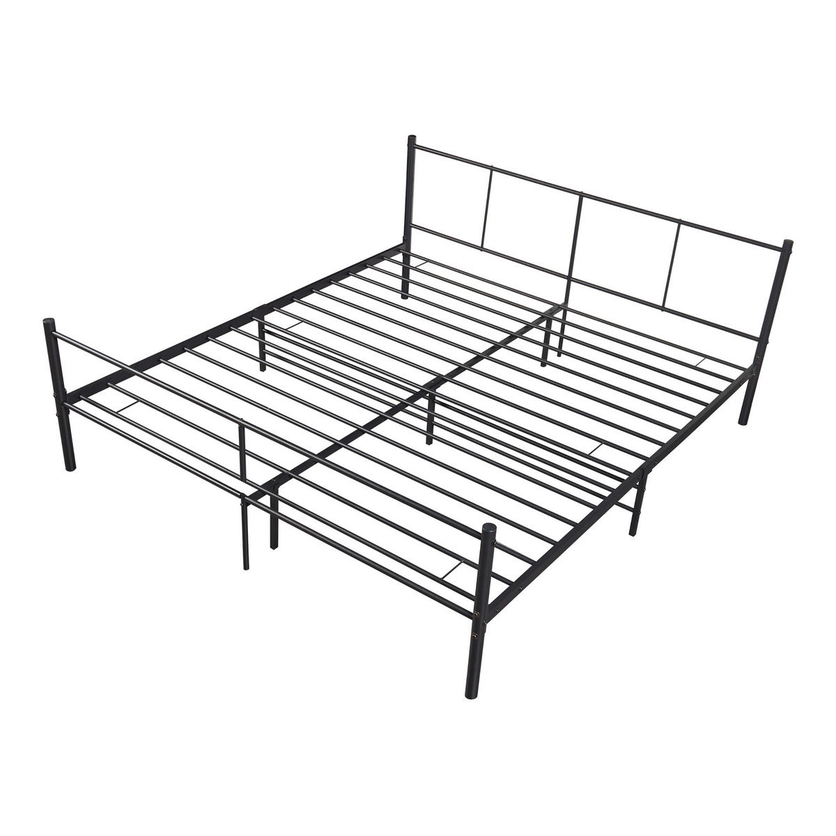 METALLBETT Laos - Schwarz, Metall (180/200cm) - [en.casa]