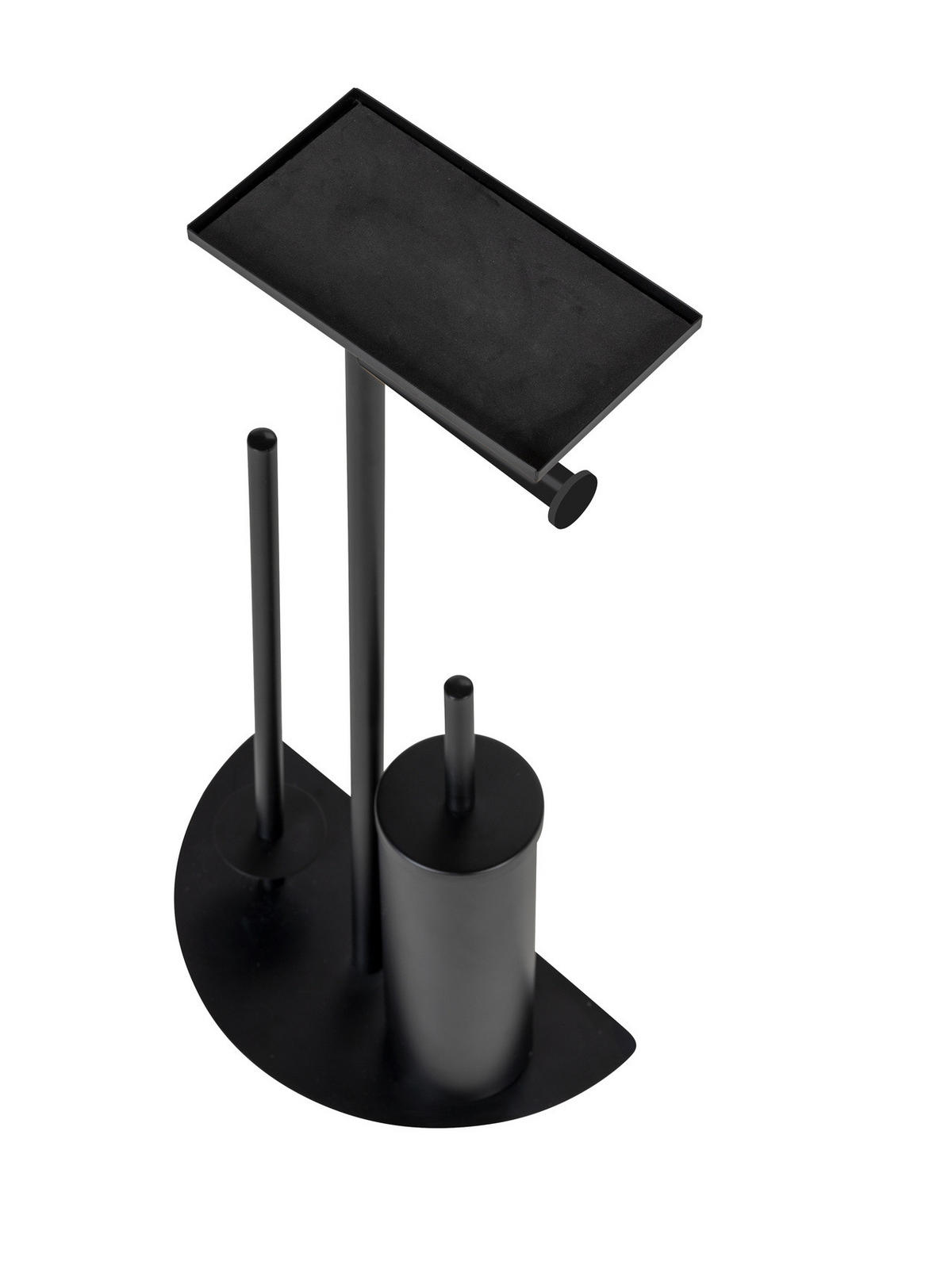 TOILETTENPAPIER- und Bürstenhalter Cosenza 32,5/17,5/72 cm - Schwarz, Metall (17.5/72/32.5cm) - Wenko