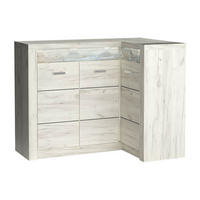 ECKKOMMODE Indianapolis I-15 Standardausführung 131 x 103,5 x 42 cm Kraft Weiß - Weiß, Holzwerkstoff/Metall (131/103.5/42cm) - Koseto