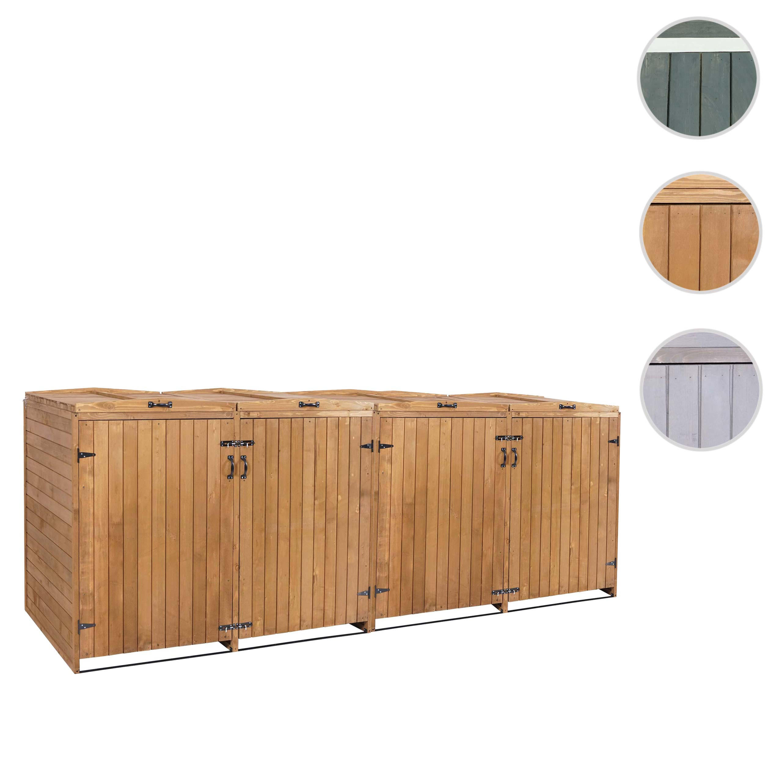 4ER-/8ER-MÜLLTONNENVERKLEIDUNG Braun - Braun, Holz (316/126/98cm) - MCW