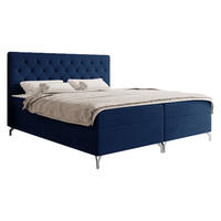 BOXBETT Guilette - H3 - Silberfarben/Dunkelblau, Holz/Holzwerkstoff (200/200cm) - MIRJAN24