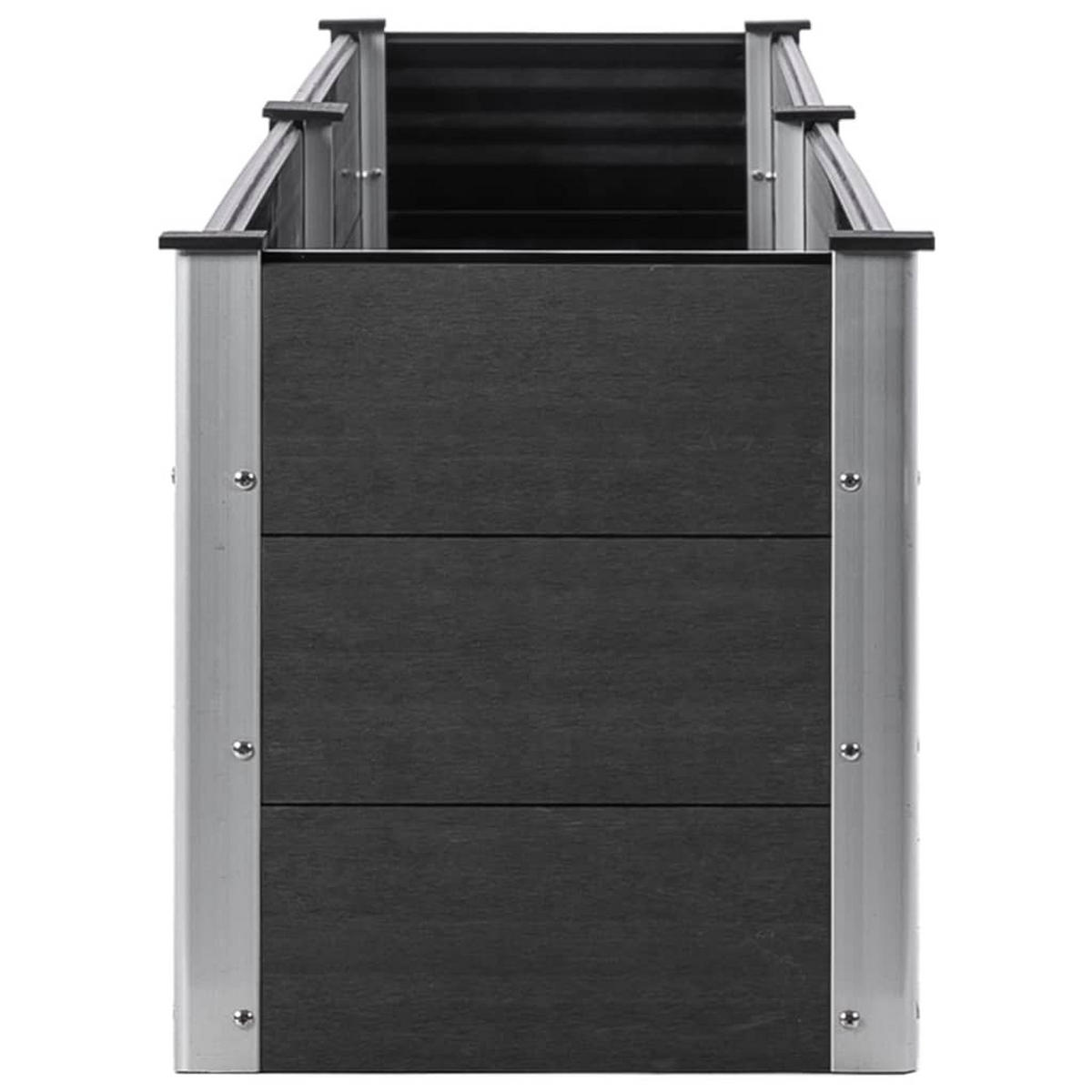 GARTEN-HOCHBEET 200x50x54 cm WPC Grau - Grau, Kunststoff (50/54/200cm) - furnicato