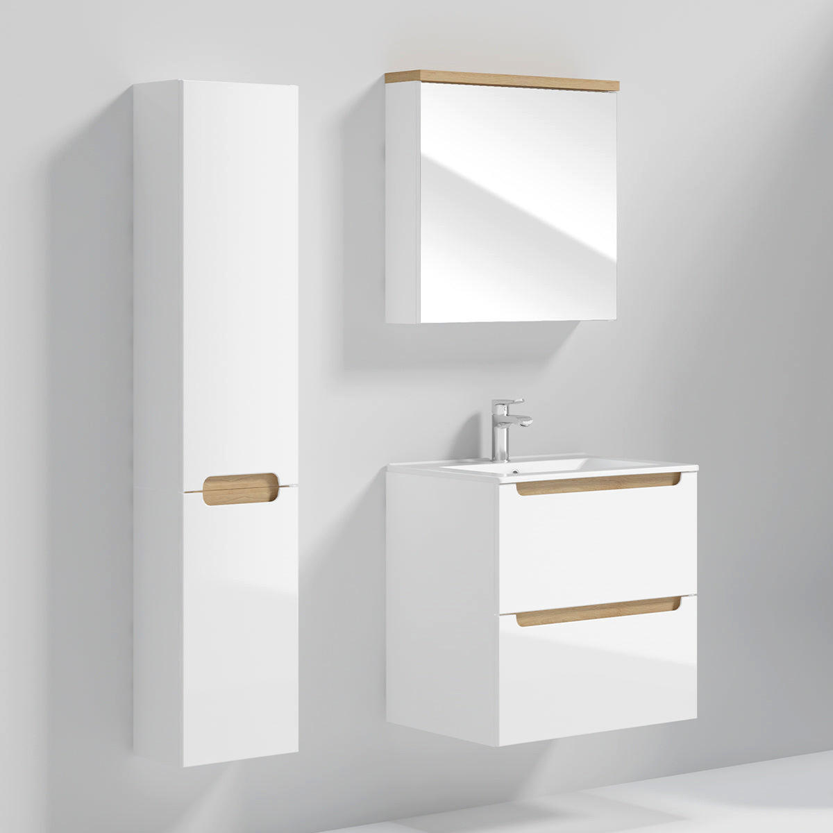 WASCHTISCH 60cm Livia Weiß - Weiß, Holzwerkstoff (60/60/45cm) - Petits-meubles