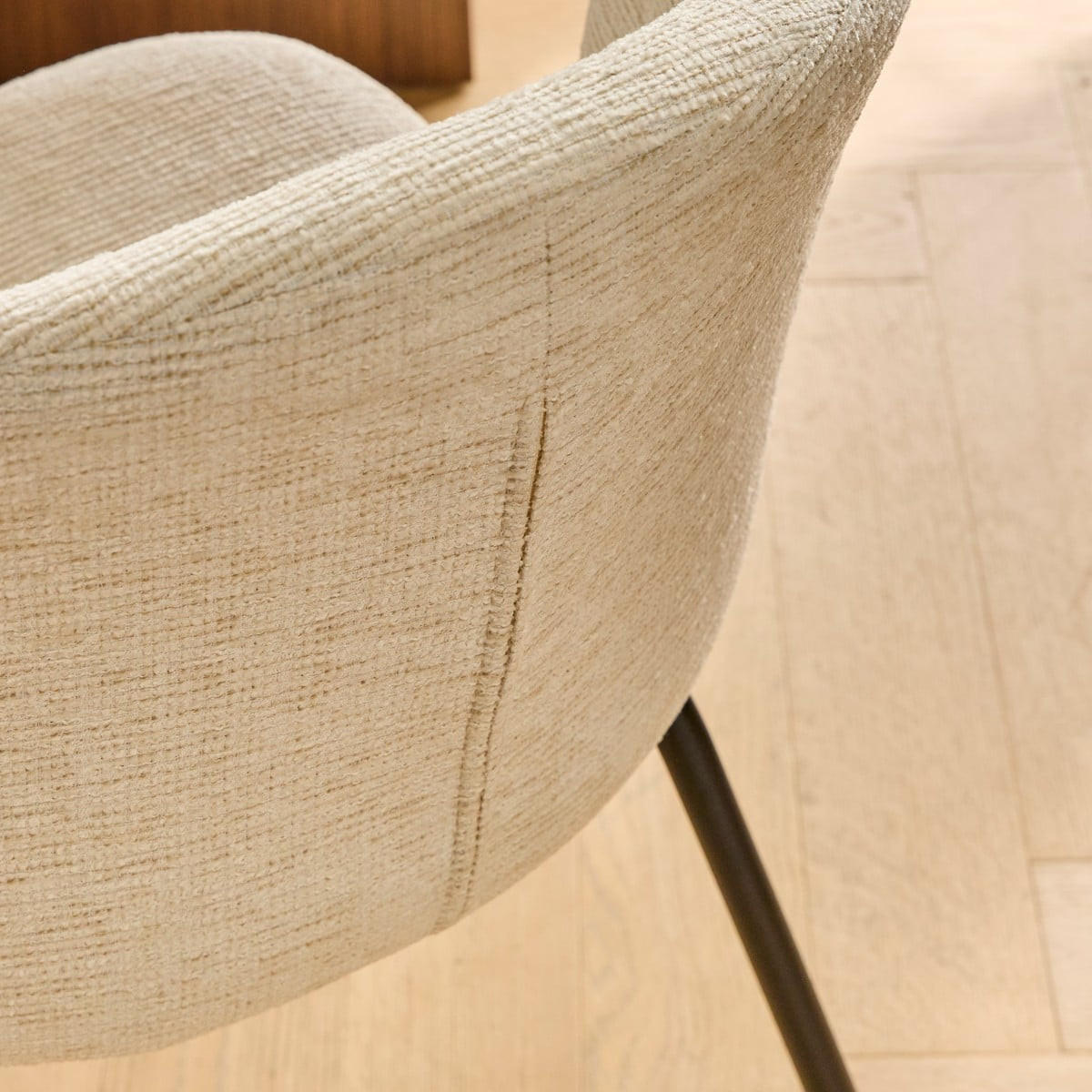 2ER-SET Stühle mit gepolsterter Sitzfläche und Rückenlehne Vesper 57/56/78 cm - Beige, Holzwerkstoff (49/79/56cm) - Calicosy