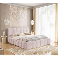 POLSTERBETT MIA Bettkasten Lattenrost 120x200 Puderrosa - Hellrosa, Holz (120/200cm) - Furnistar