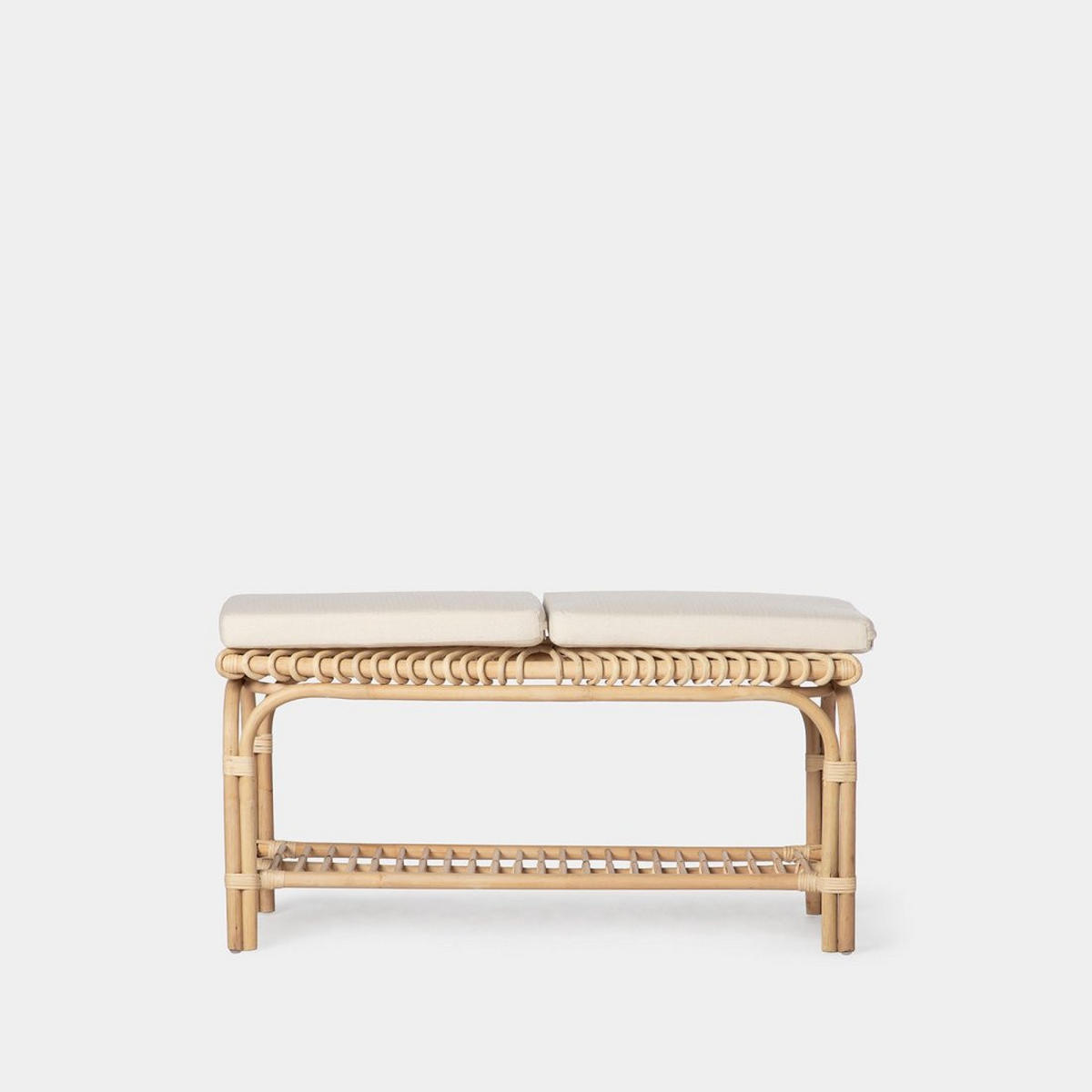 BANK Kina Natürlich 100 cm x 51 cm - Naturfarben, Naturmaterialien (100/51/44cm)