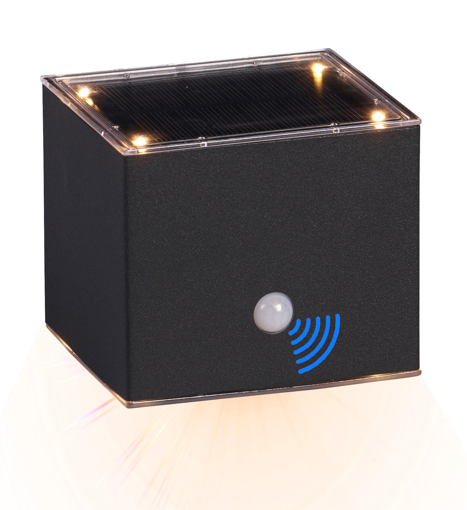 LED-SOLAR-WANDLEUCHTE - warmweiß mit Bewegungsmelder und Up & Down-Technik für Eingangsbereiche und Terrassen, 1er-Set - Weiß, Metall (8.4/9.4/8cm) - Northpoint