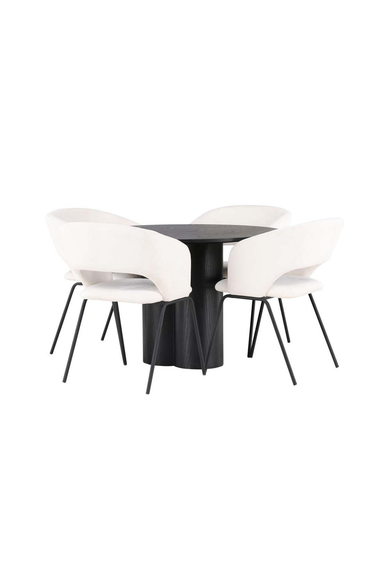 TISCHGRUPPE Schwarz - Schwarz, Holzwerkstoff (110/75/110cm) - ebuy24