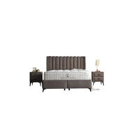 POLSTERBETT-SET Intense 180x200 Braun - Bett inkl. Matratze - Braun, Metall (180/200cm) - Villa Möbel