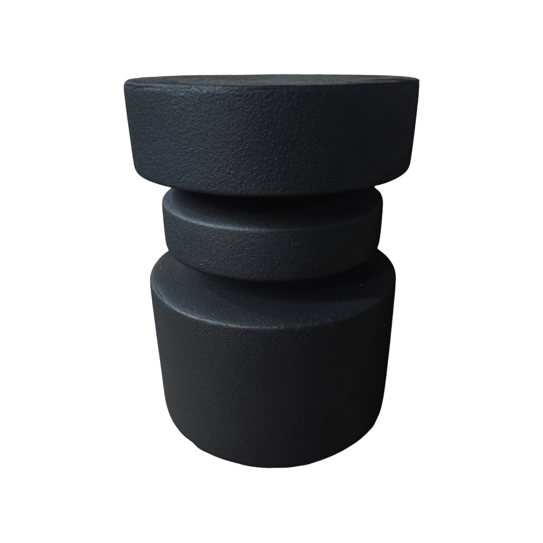 BEISTELLTISCH Schwarz 35/35/46 cm - Schwarz, Stein (35/35/46cm) - Mobili Rebecca