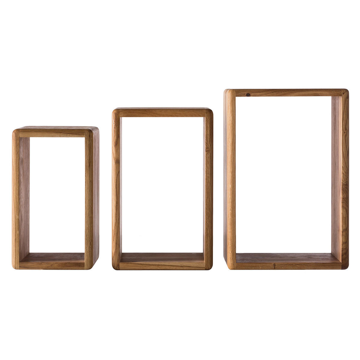 WANDREGAL - Braun - Eichefarben, Holz (45/30/20cm) - home24