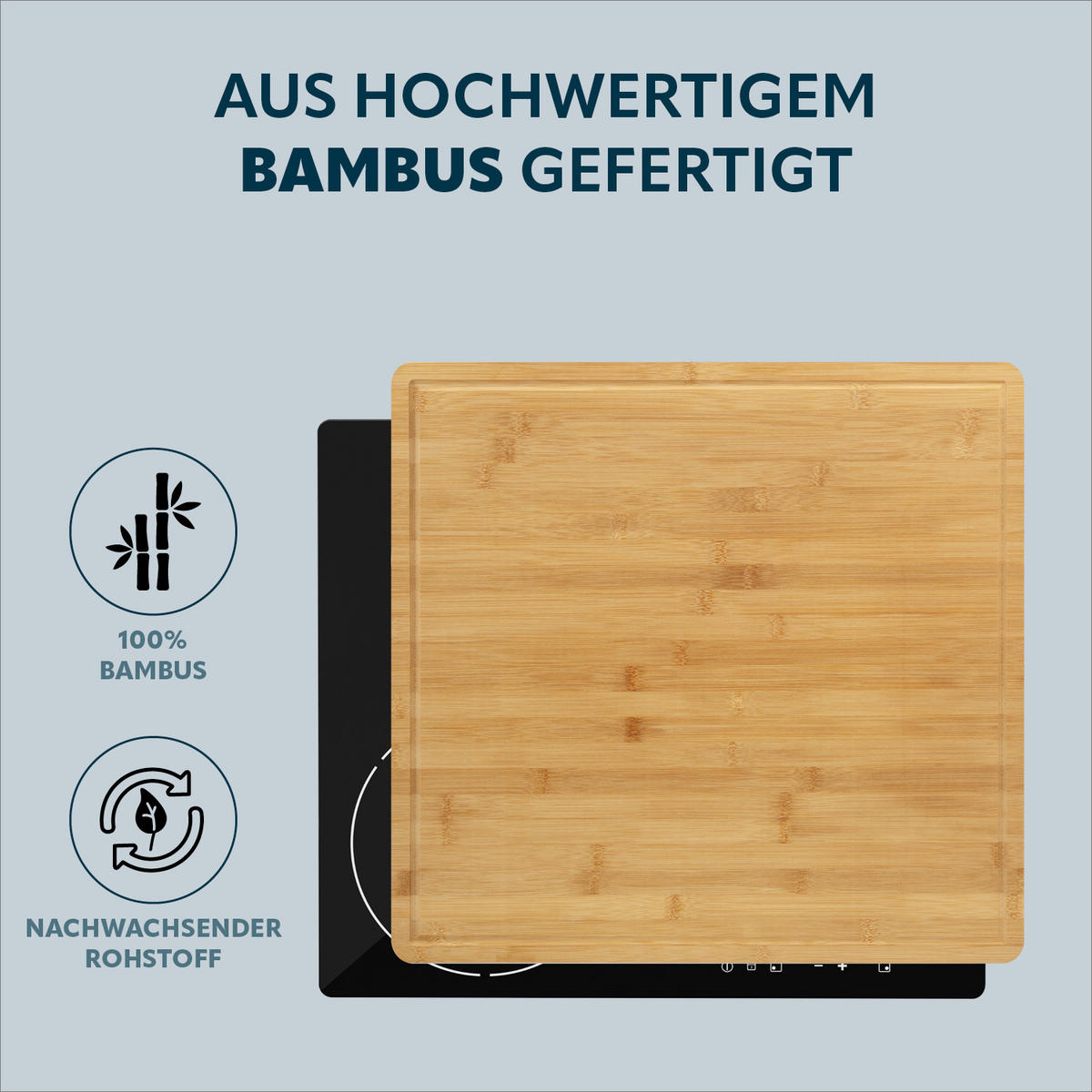 HERDABDECKPLATTE, Bambus - Braun, Holz (52/4/50cm) - bremermann