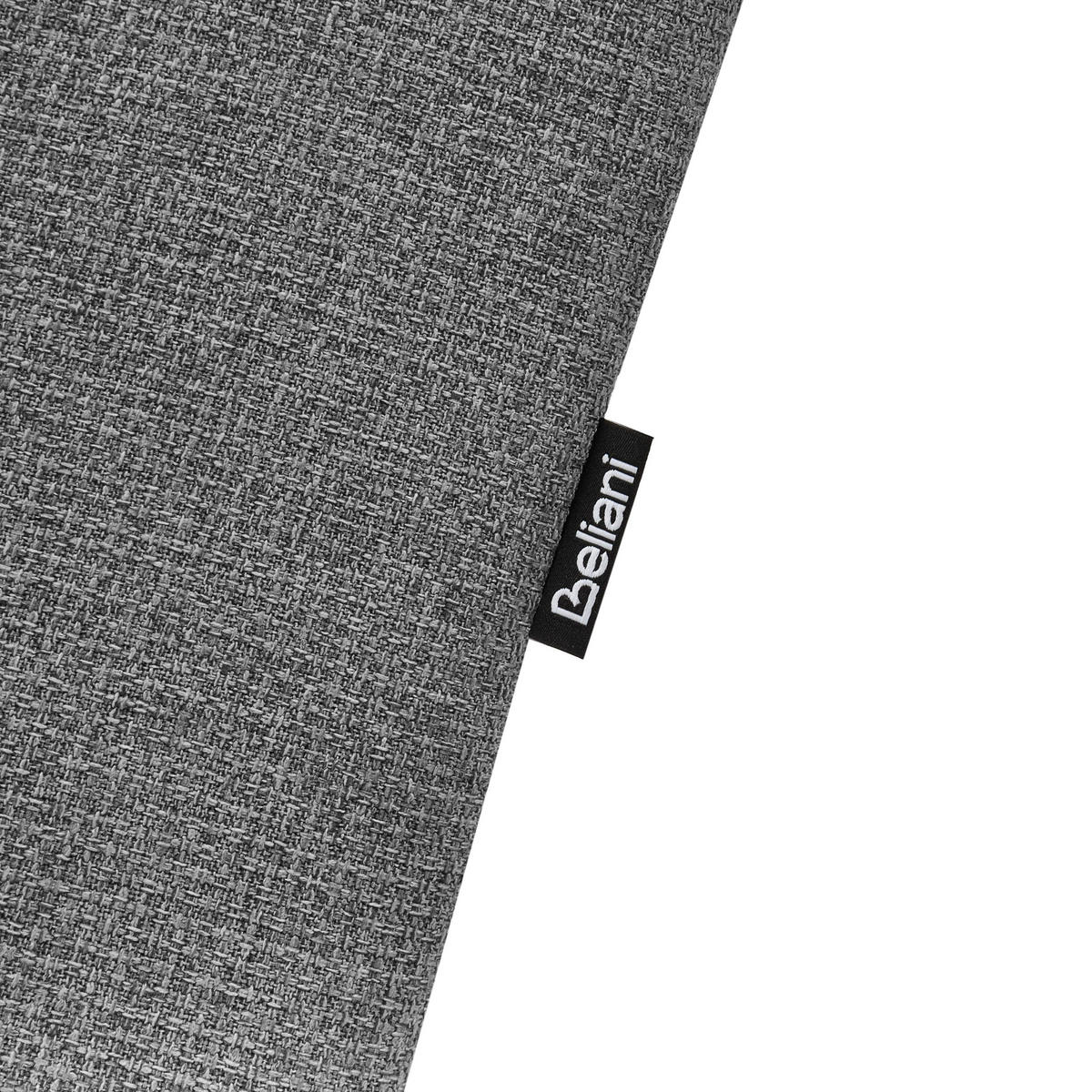 CHAISELONGUE Stoff Grau Alsten - Dunkelgrau/Braun, Textil (163/80/75cm) - Beliani