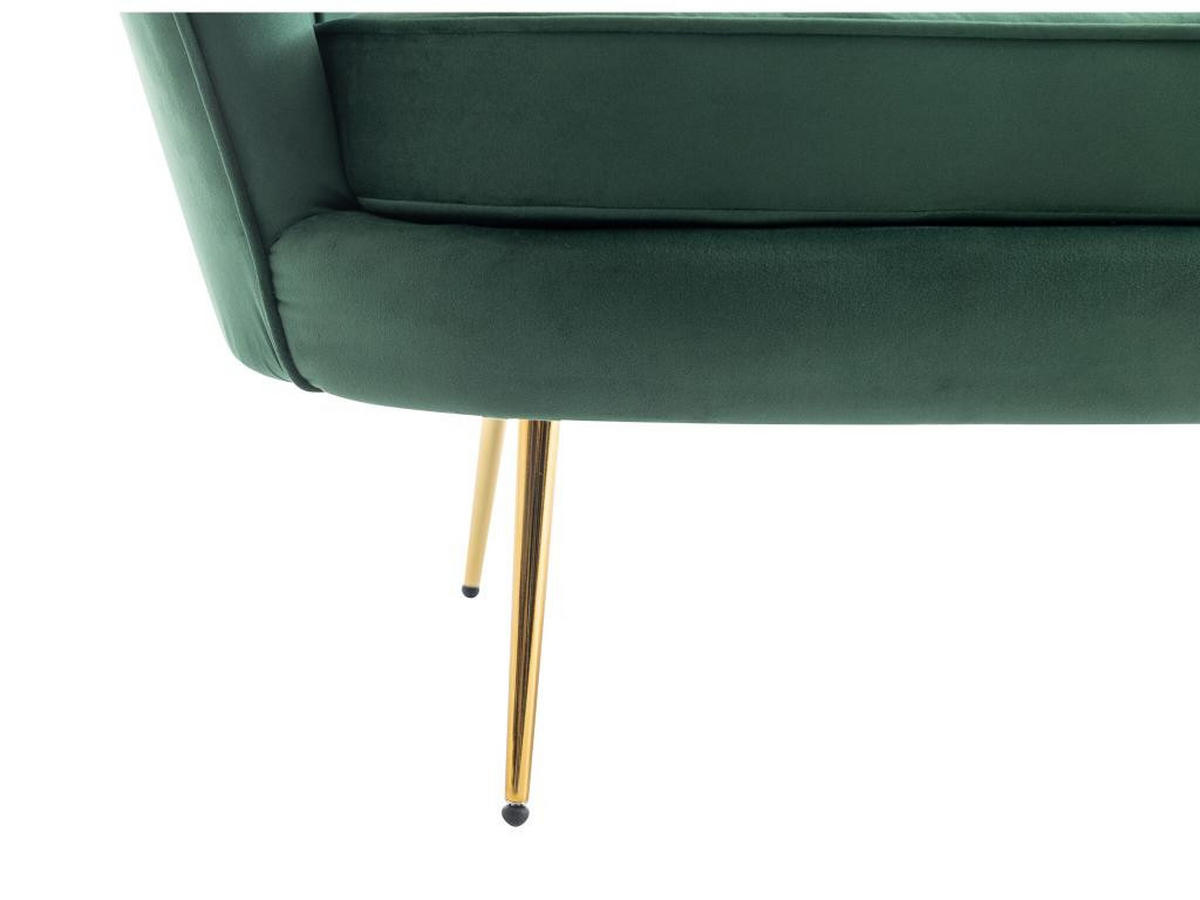 MUSCHELSOFA 2-Sitzer - Samt - Tannengrün - DANDELION - Grün, Textil (73/78/124cm) - Pascal Morabito