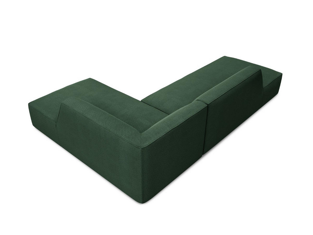 ECKSOFA rechts Ruby aus strukturiertem Stoff grün 4 Sitzplätze - Grün, Textil (180/273cm) - Micadoni