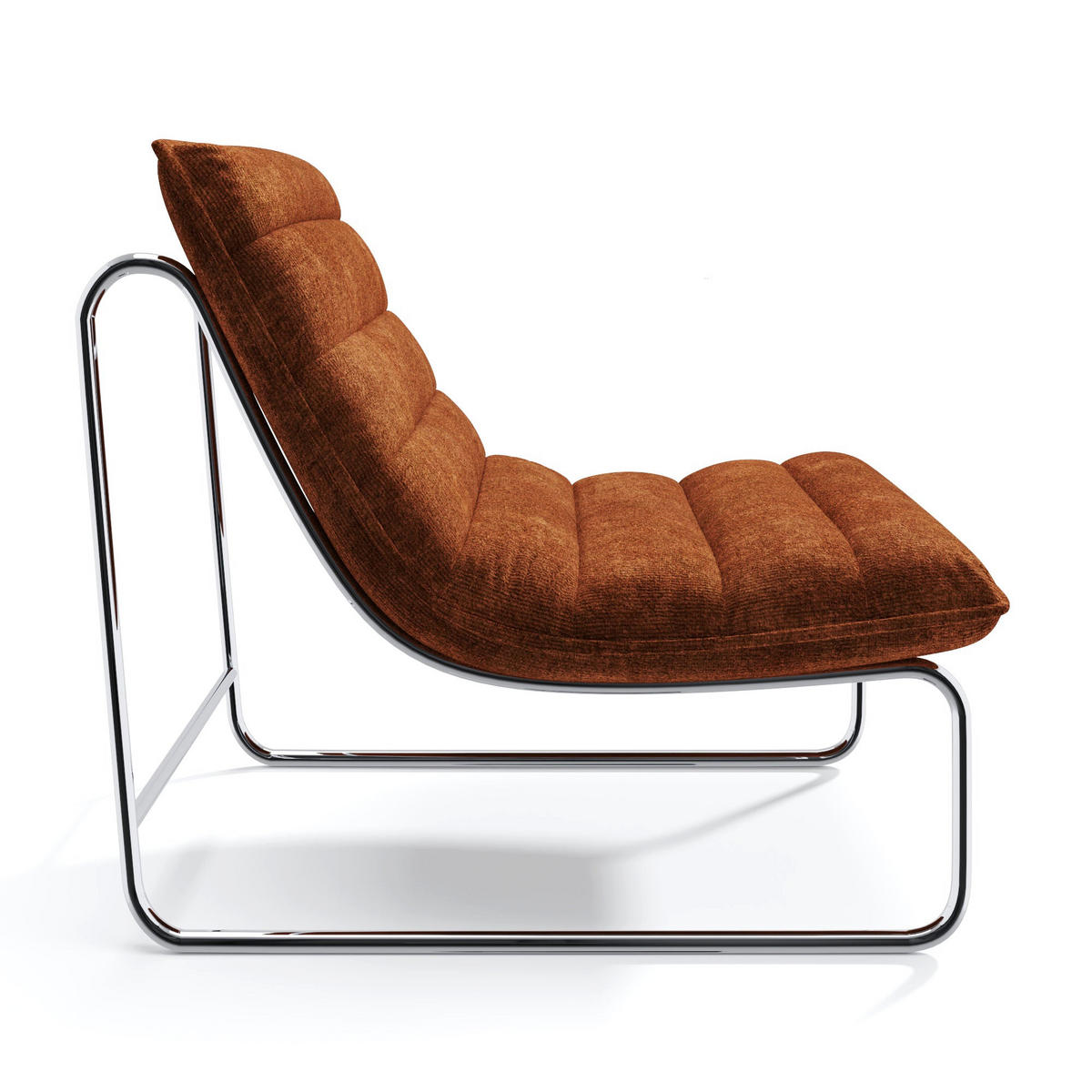 SESSEL Texturierter Samt Terracotta 67.5cm - Dunkelorange/Terracotta, Textil (67.5/78.5/85cm) - Sia Home