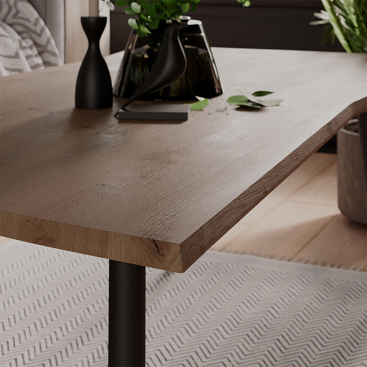 COUCHTISCH Yan Artisan 120 x 60 cm - Hellgrau, Holzwerkstoff (60/120/40cm) - Vicco