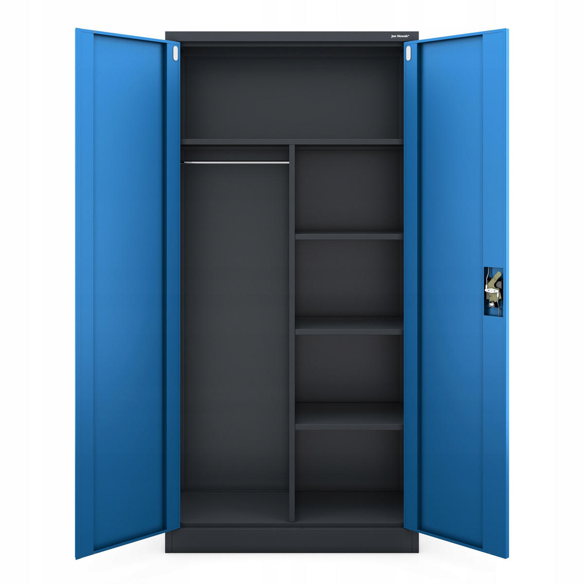 MEHRZWECKSCHRANK DAWID - Blau/Anthrazit, Metall (90/185/45cm) - Jan Nowak